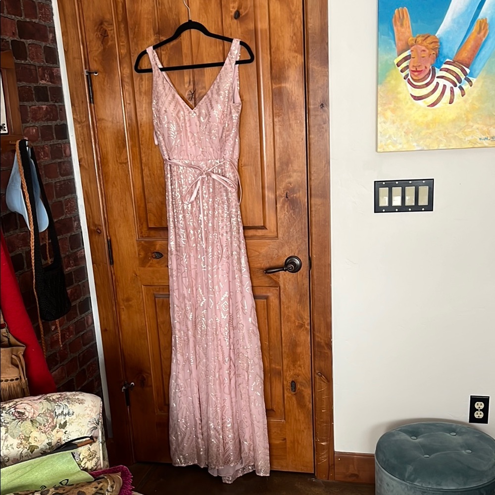 Angelina Faccenda Pink bridesmaids dress